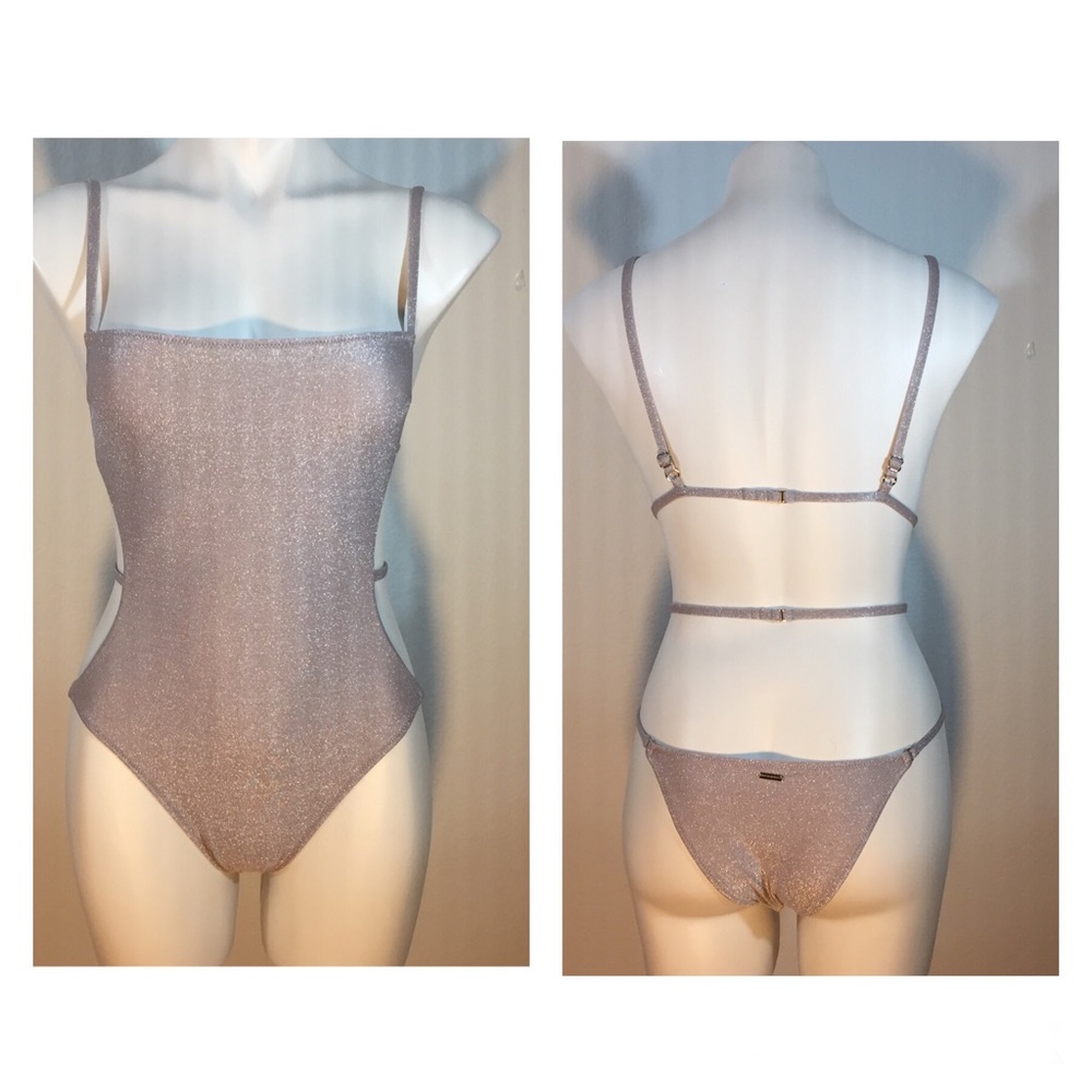Victoria's Secret One piece silver metallic